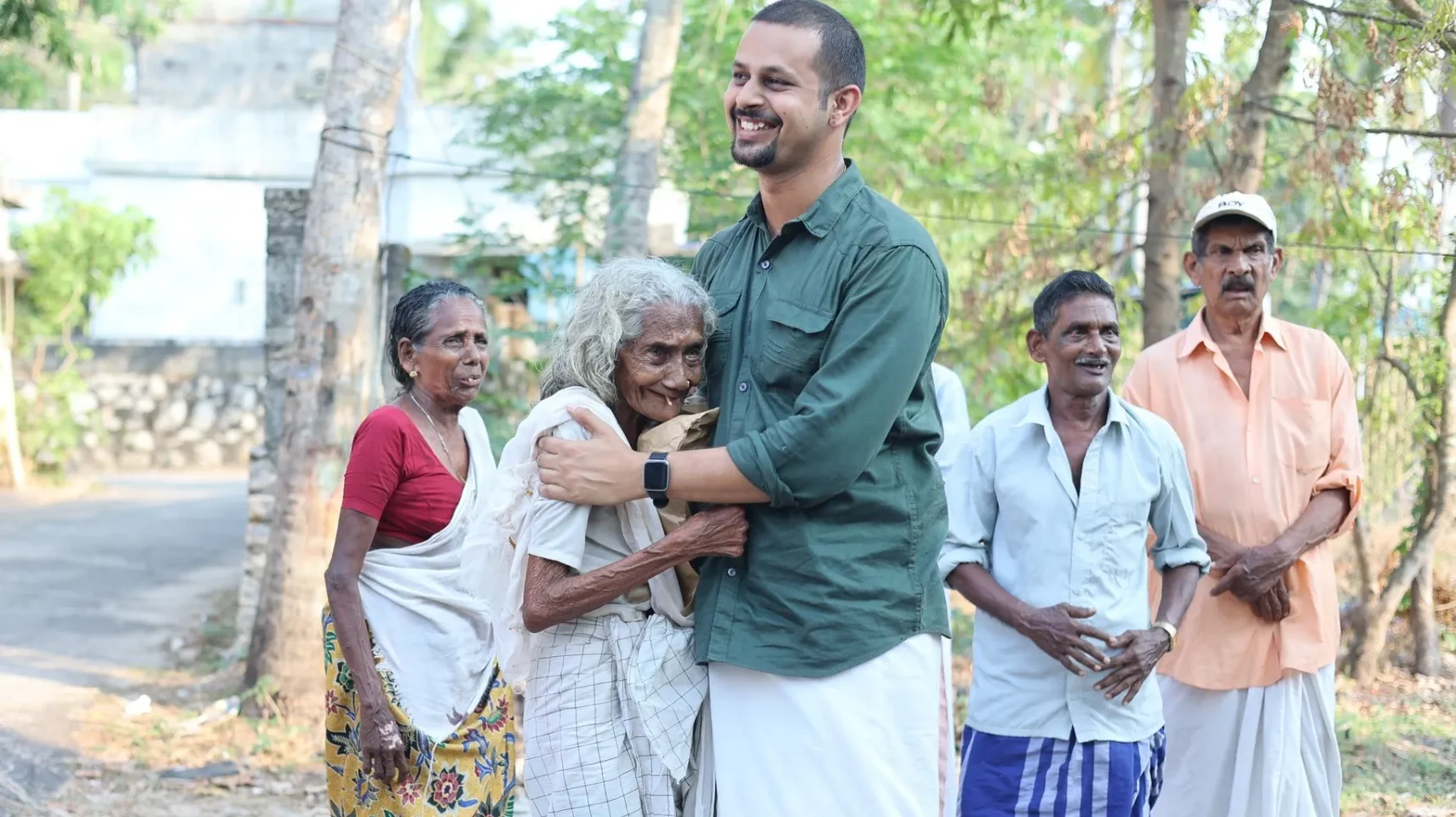 ViVishu celebration with senior citizensshu Celeb